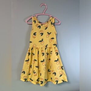 George Sleeveless Yellow Lemon Dress, Girl size 4-5, Girl Casual Dress